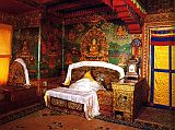 Tibet Lhasa 04 12 Potala Dalai Lama 14 Study and Meditation Seat In the White Palace is the study and meditation seat of the 14th Dalai Lama. Behind this wall is His Holiness� bedroom.